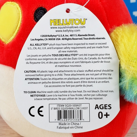 Squishmallow Paco the Red Parrot 5" UltraSoft Stuffed Animal Plush Toy NWT - Picture 12 of 12
